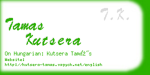 tamas kutsera business card